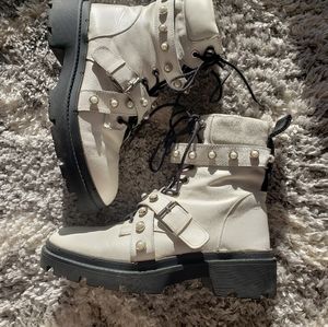 ZARA white boots